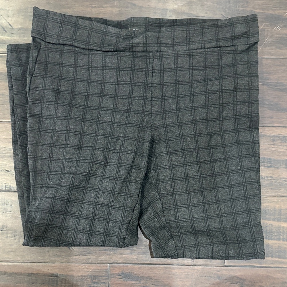 LOFT Charcoal Plaid Business Leggings